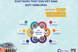 XUẤT KHẨU THUỶ SẢN QUÝ I NĂM 2024 ĐẠT GẦN 2 TỶ USD