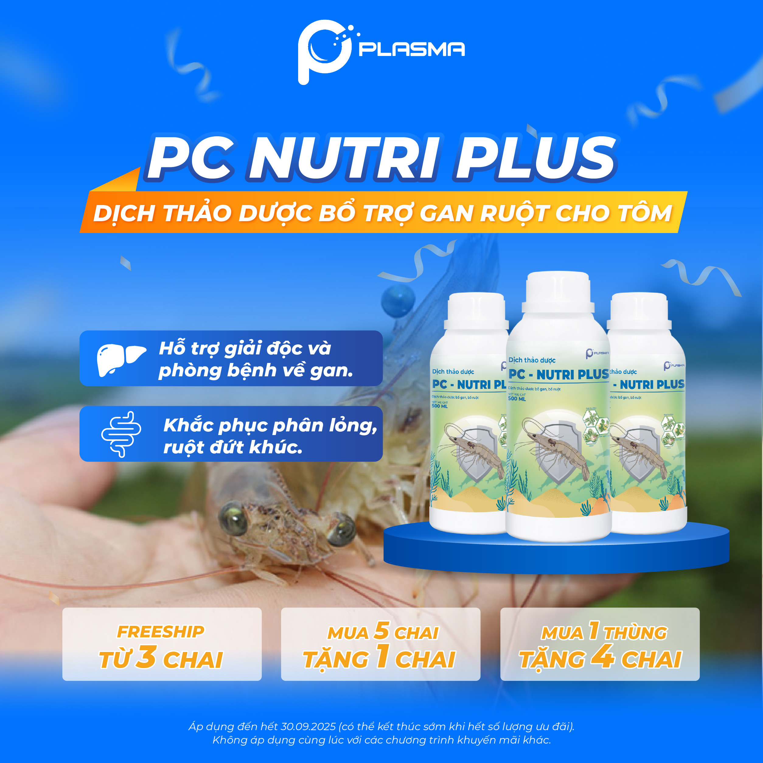 PC Nutri Plus – Dịch thảo dược gan, bổ ruột cho tôm