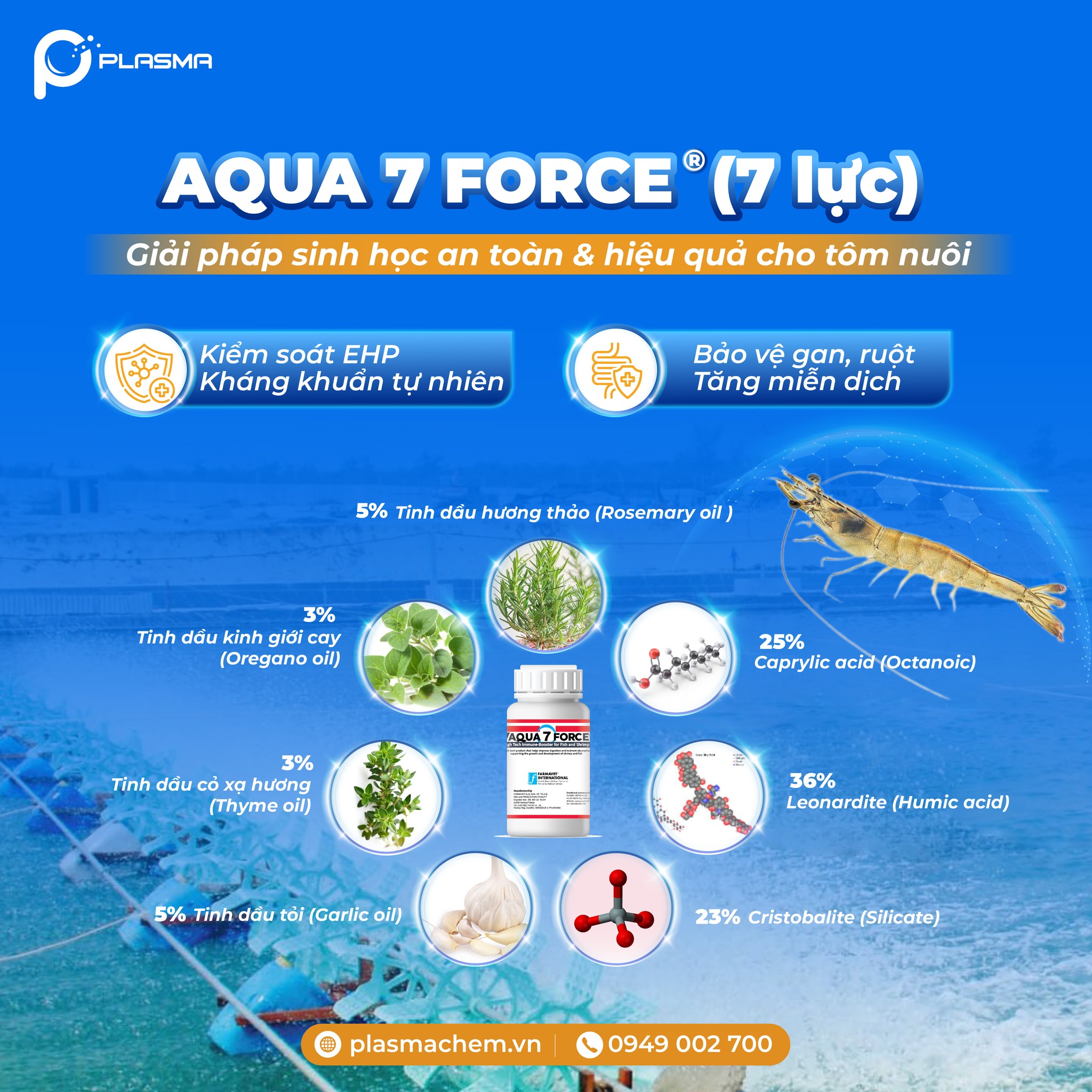 Aqua 7 Force (7 Lực) - Giải pháp hỗ trợ kiểm soát EHP hiệu quả và an toàn.