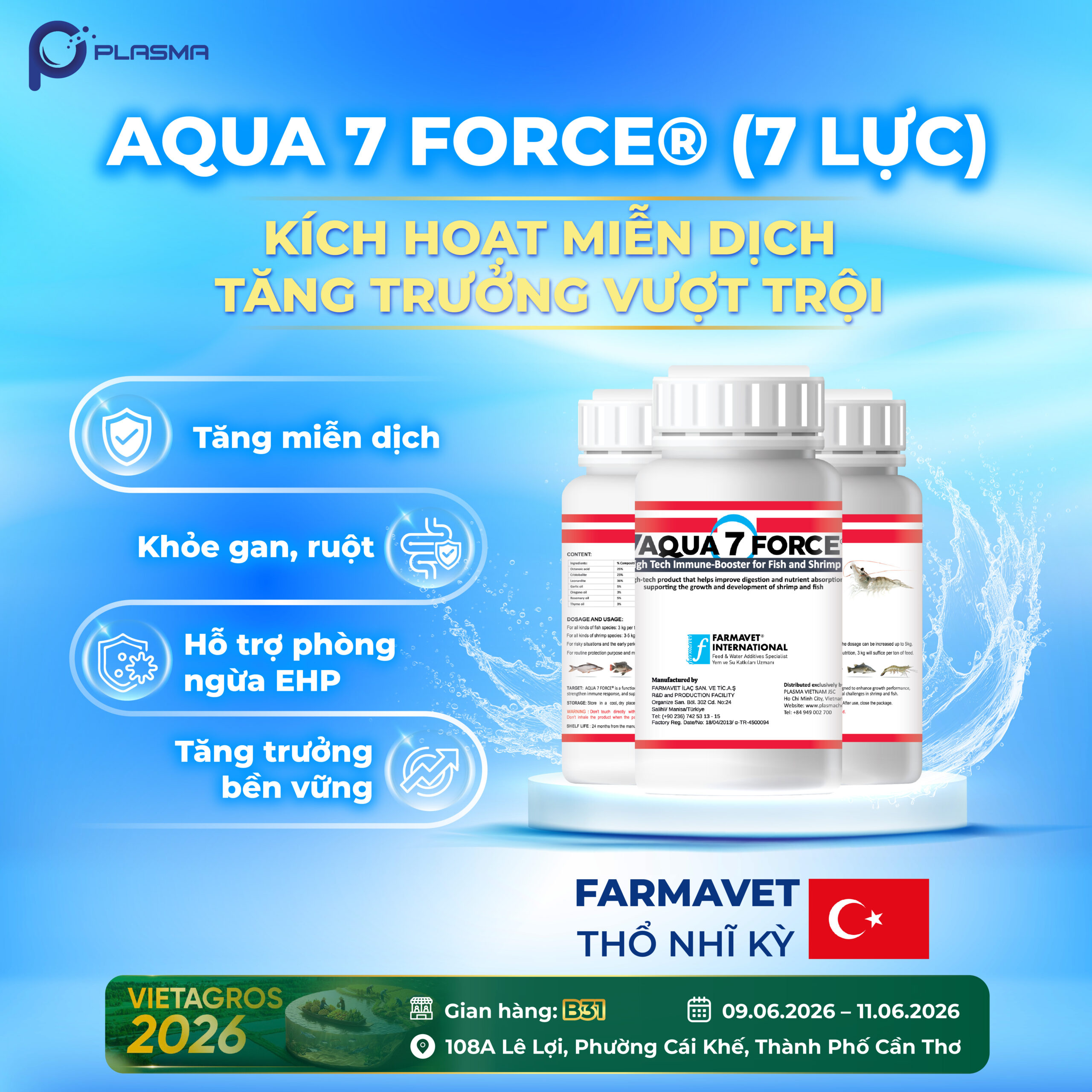 AQUA 7 FORCE - Hỗ trợ kích hoạt miễn dịch, tăng trưởng vượt trội.